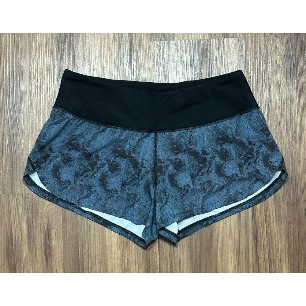 Vuori Womens Omni Performance Athletic Running Short Lined Blue Tide Dunes Sz XS